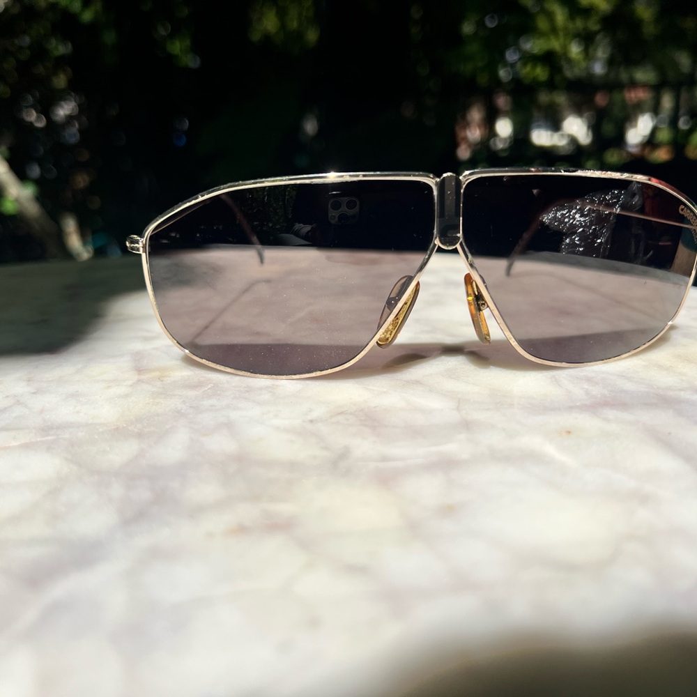 Vintage 1980s Carrera 5438 Ultrasight Sunglasses – Gold Aviator Frame